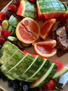 Foto de Tábua de Frutas e Brownie