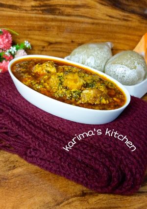 A picture of Fried egusi soup.