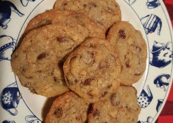 How to Cook Appetizing Chocolate chip cookies w walnut and coconut