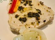 A picture of orange pork chops