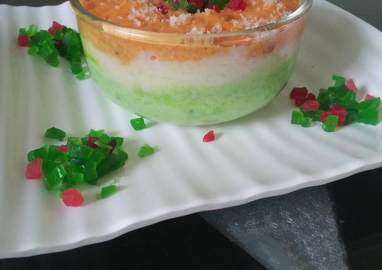 Steps to Make Quick Tricolour  rice kheer