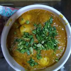 A picture of Kashmiri dum aloo.
