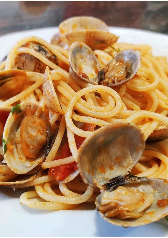 Una foto de Spaghetti alla Vongole