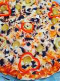 Pizza cu pui si ciuperci