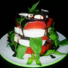 A picture of Mike's Caprese Salad With Balsamic Reduction.