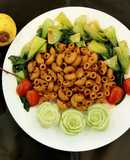 Nui xào sốt teriyaki