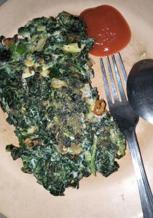 Foto resep Omelete bayam