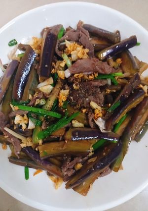 Hình của món Cà tím xào.