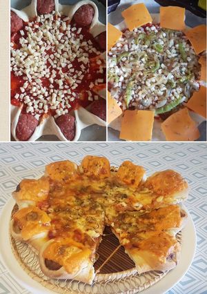 صورة لوصفة بيتزا بشكل جديد