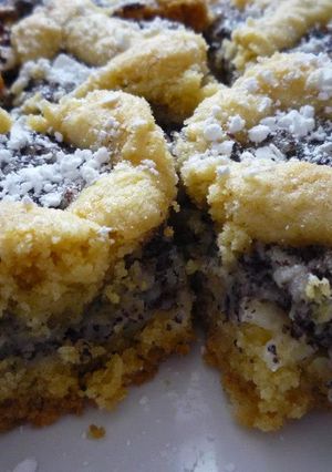 Rácsos mákos pite recept fotója