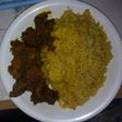 Jollop rice with pepper meat