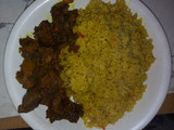 Jollop rice with pepper meat