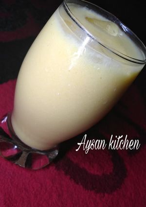 A picture of My first lassi,delicious and yummy.