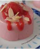 Postre de queso y fresas