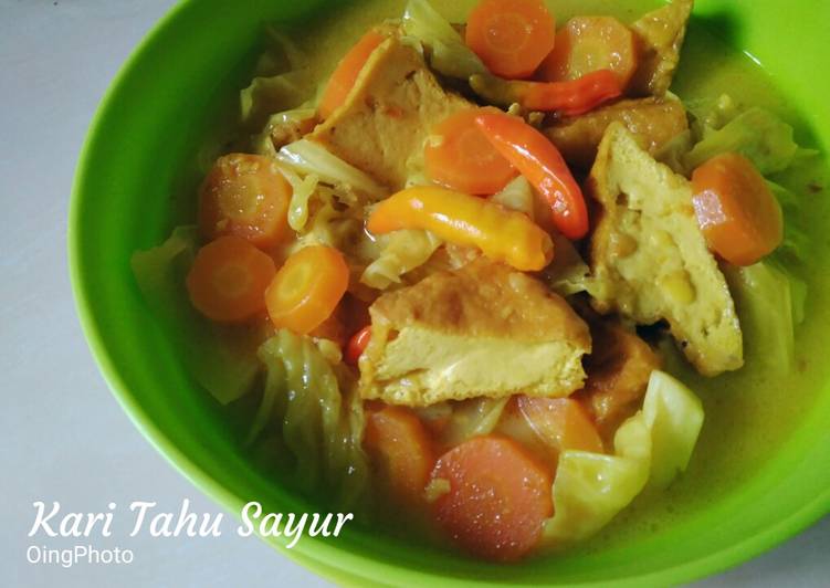 Cara Gampang Membuat Kari Tahu Sayur, Bikin Ngiler