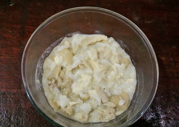 Rice chicken creamy soup Mpasi 9 bulan