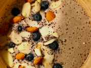 Une photo de smoothie lait amandes
