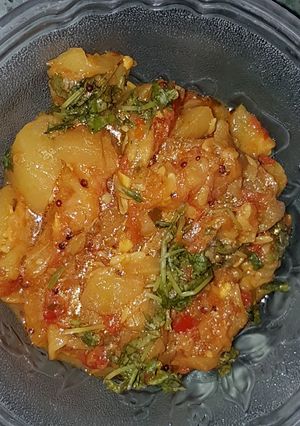 A picture of Kaddu ki Sabzi.