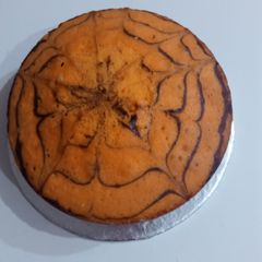 A picture of Orange 🍊 marble cake.