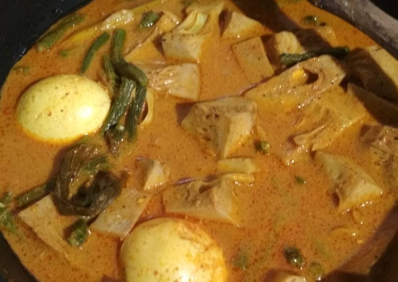 Gulai nangka telur kacang panjang