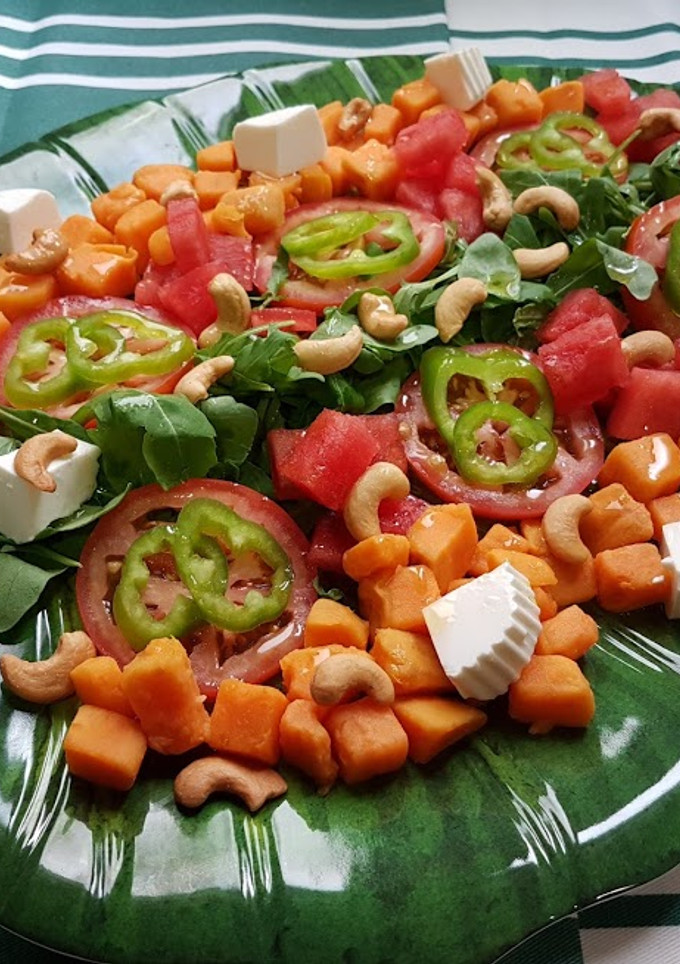 Una foto de Ensalada templada de boniato y anacardos!!!