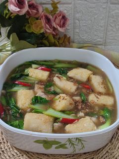 Gambar Tauhu Telur Tumis Sawi