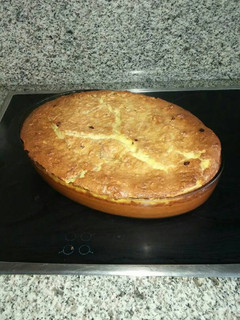 Una foto de Tarta de queso con nueces y arándanos
