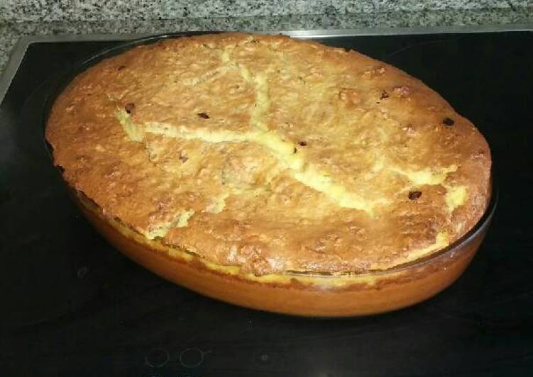 Tarta de queso con nueces y arándanos