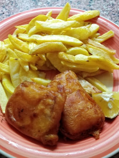 A picture of Fish and chips (British style).