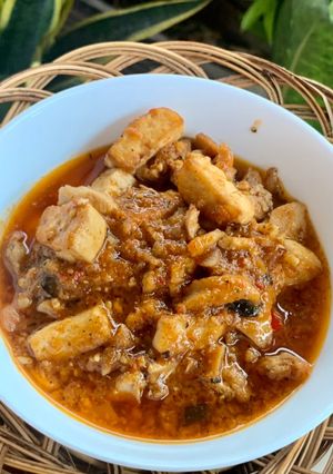 Foto resep Ayam suwir bumbu sarden mix tahu