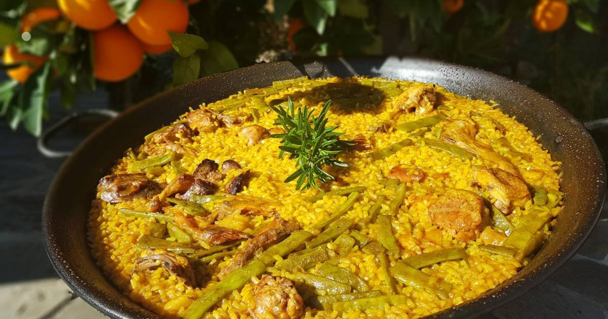 Paella Valenciana De Pollo Y Conejo🥘 Receta De Jurgen Riquelme Cookpad 7624