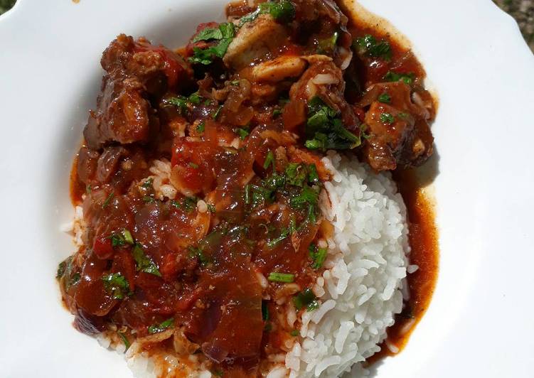 Recipe of Award-winning Rice served with stewed beef