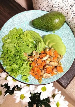 Фото Ужин : грибное рагу с авокадо 🥑 пп.