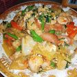 Capcay udang + sosis pedas