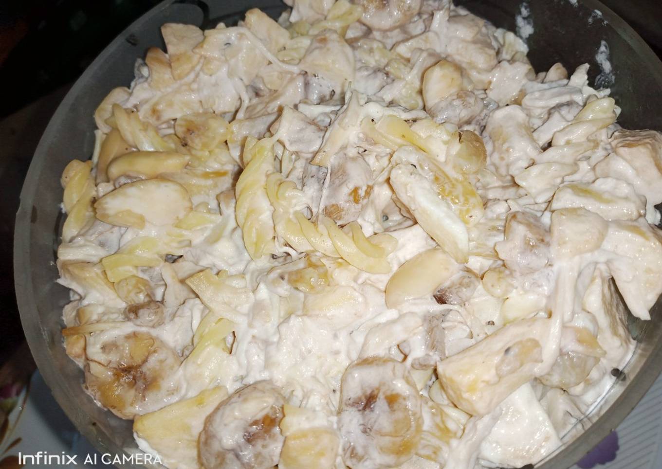 Sweet Cream fruits pasta chat