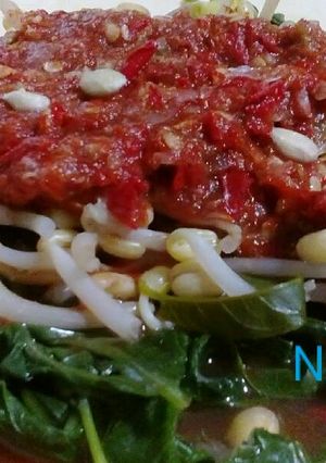 Foto resep Sambal kangkung tauge