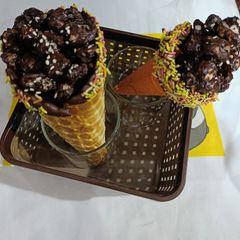 Chocolate Makhana Cone A picture of Chocolate Makhana Cone.