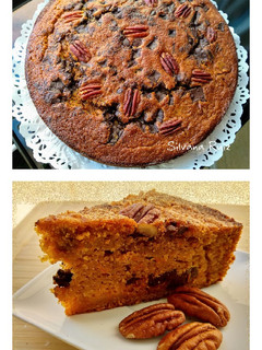 Una foto de 50.🍰Bizcocho americano de piña, nueces, zanahoria y chocolate