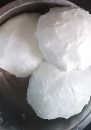 A picture of Butter making from cream / Dahi ki Malai se ghee.