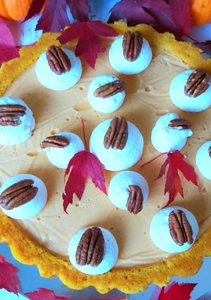 Une photo de Pumpkin pie ou tarte citrouille à ma façon