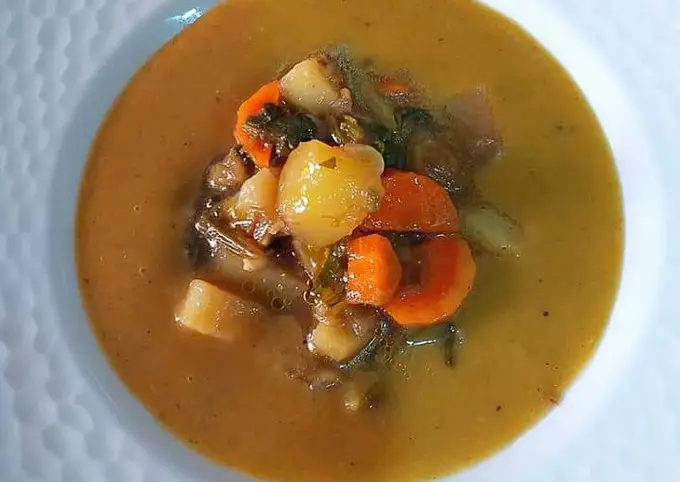 Receta Sopa crema de verduras y hortalizas al curry amarillo hindú