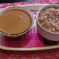 A picture of Caramel Poha kheer.