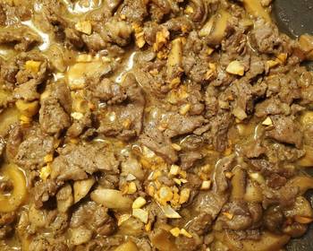 Easy Recipe Garlic Pepper Beef  Mushroom Home Style
