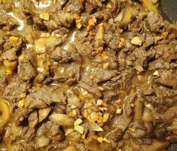 Popular Cuisine Garlic Pepper Beef  Mushroom Delicious Steady