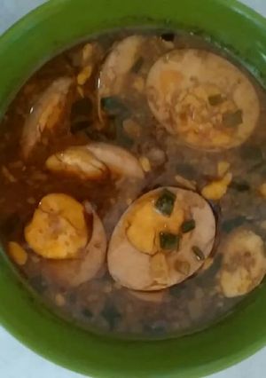 Foto resep Semur Telur Daun Bawang