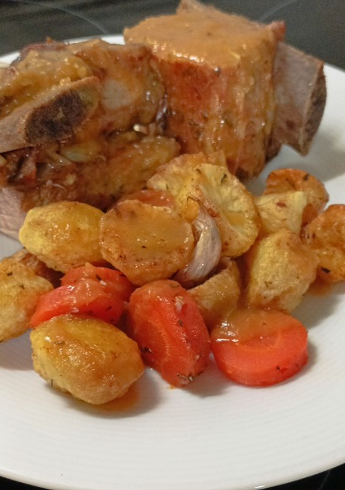 Una foto de Costillar de ternera asado