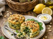 A picture of baked broccoli cheese