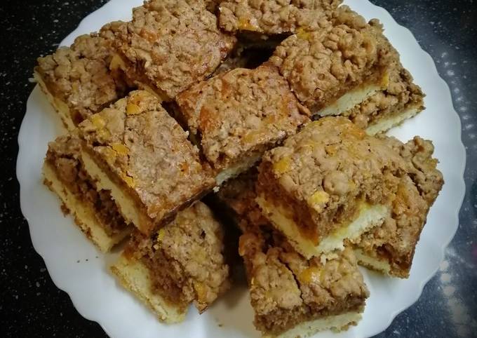 "Тёртый пирог с творогом и карамелью"