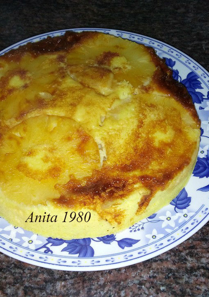 Una foto de Tarta de piña al microondas