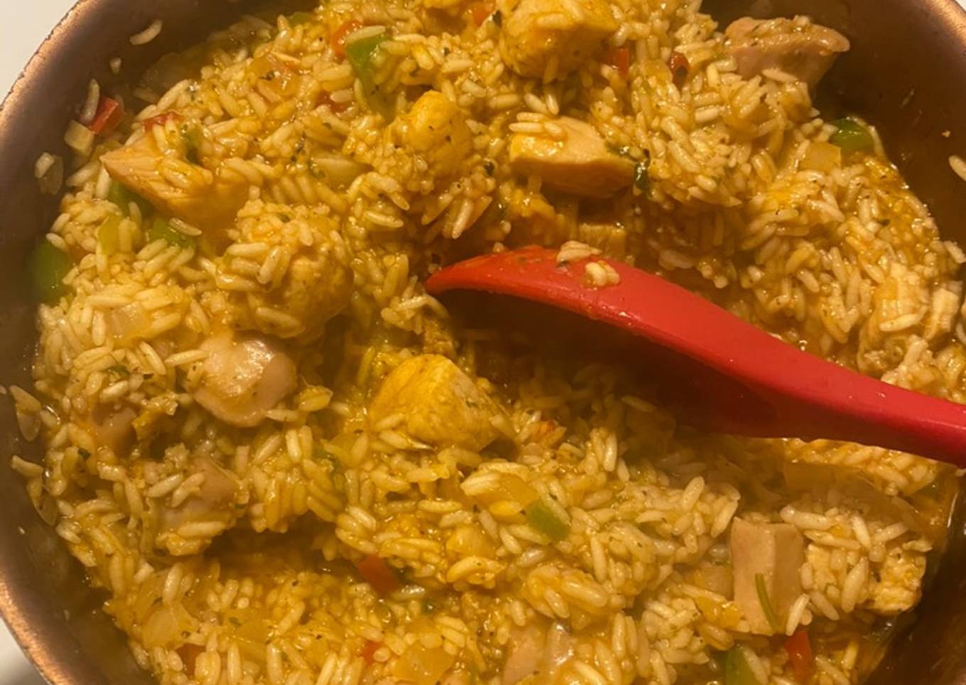 Cuban chicken and rice (Arroz con pollo)